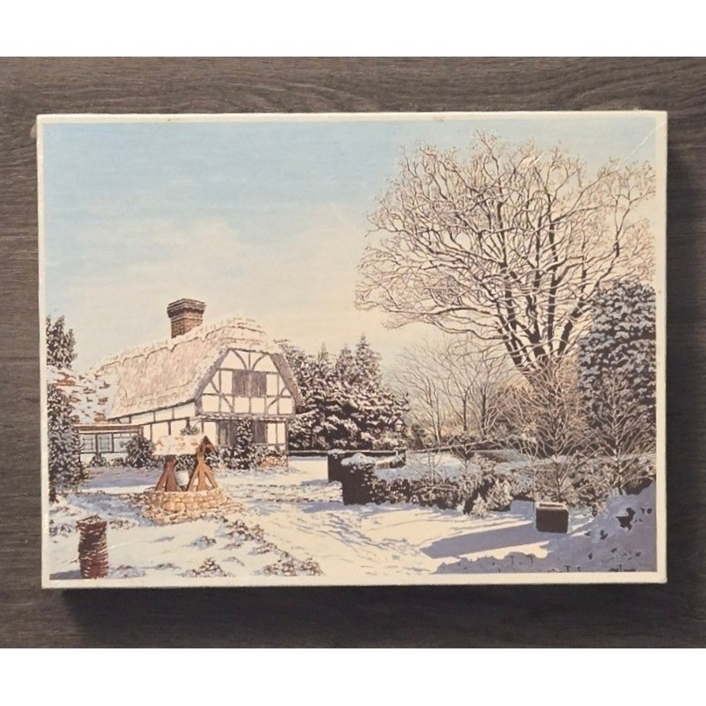 Winter Cottage Trevor Wells 1000 Piece Jigsaw Puzzle Mouth‎ Foot Painting New
